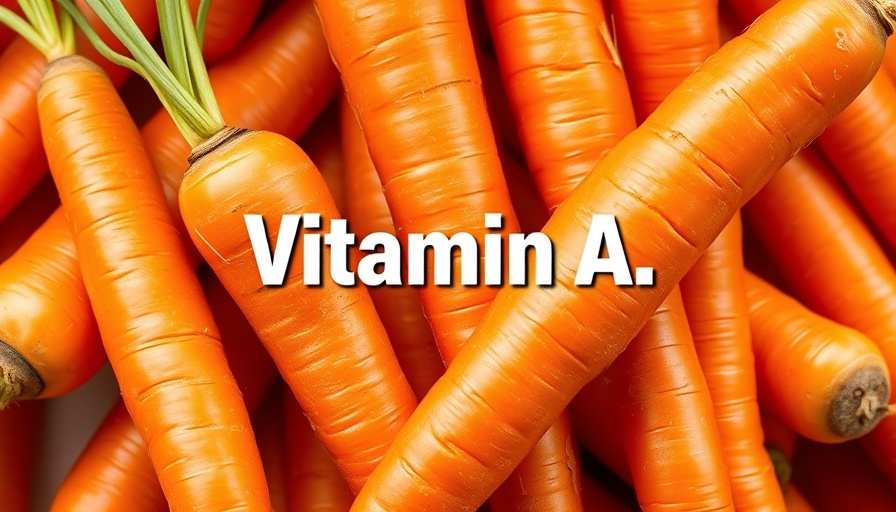 Close-up of carrots highlighting vitamin A benefits.