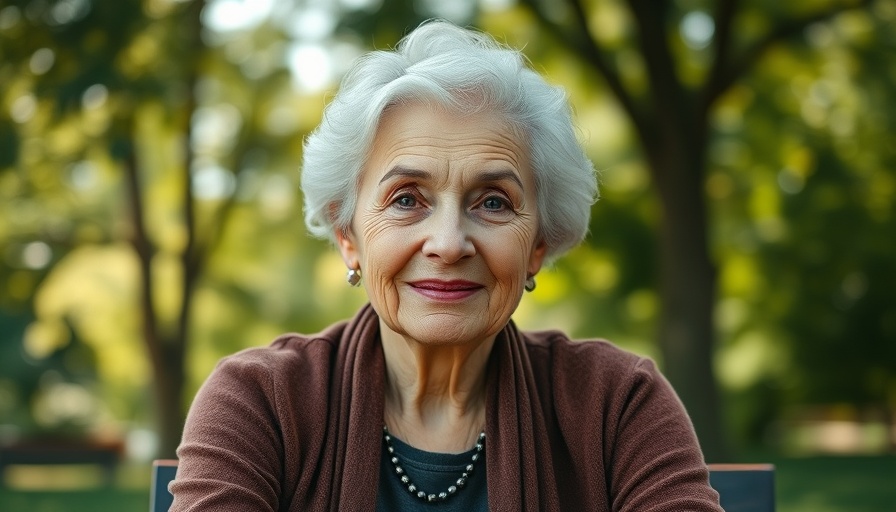 Wise elderly woman outdoors, self acceptance and beauty, natural light.