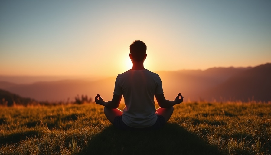 Full body healing through meditation at sunrise in nature.