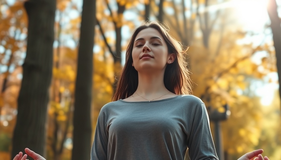 Sunlight and Mental Health: Serene woman meditating outdoors