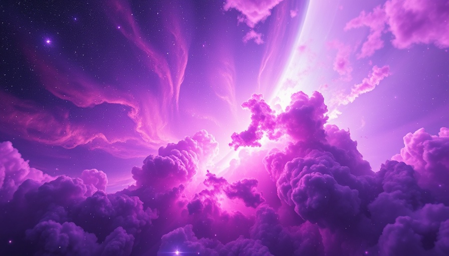 Ethereal cosmic nebula representing 963 Hz Frequency of God.