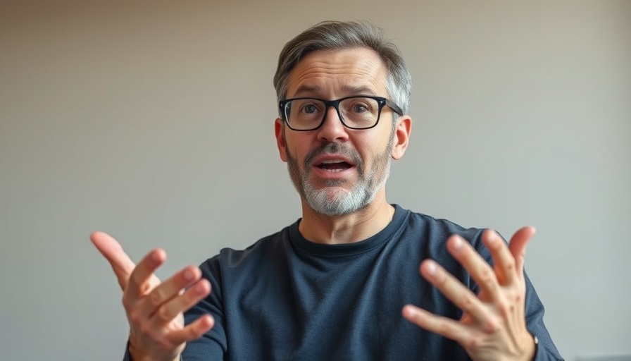 Emotional dysregulation explained by a person gesturing expressively