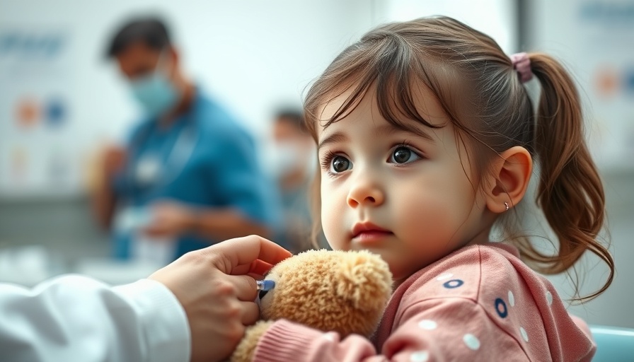 Young girl receiving COVID vaccine in a clinical setting.
