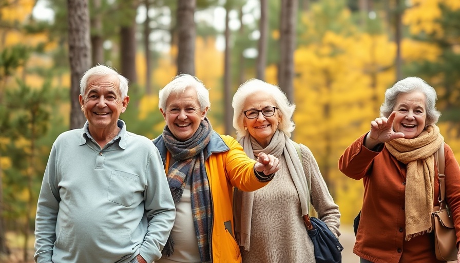 Older adults hiking in a fall forest, best exercises for fall season.