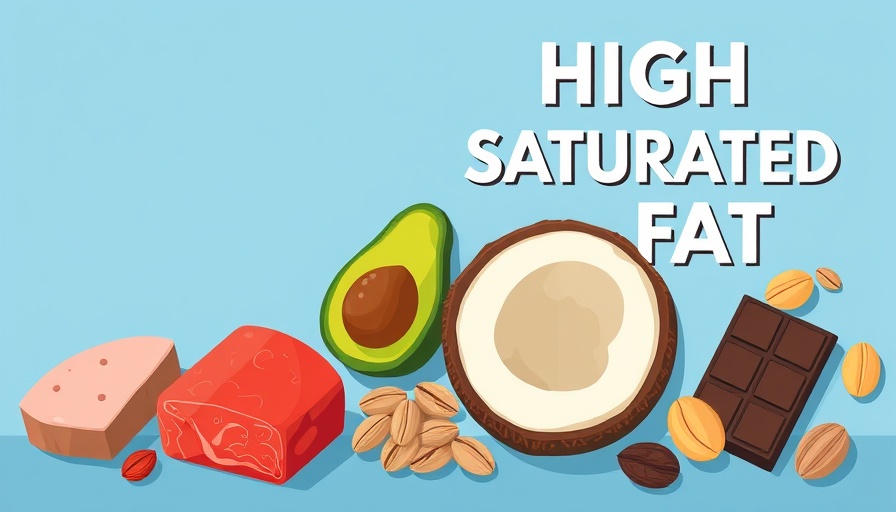 Illustration of foods high in saturated fat for tips on limiting consumption.
