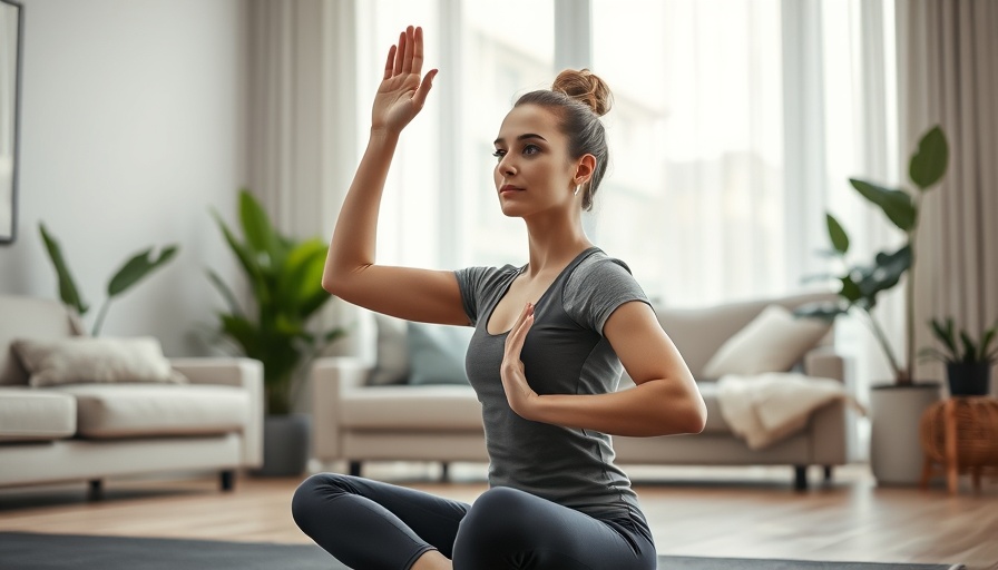 Young woman doing yoga to assess yoga's effectiveness on heart health
