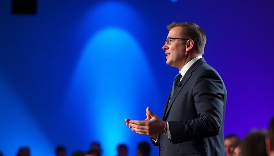 Speaker discussing how distraction reshapes quality in life on stage.