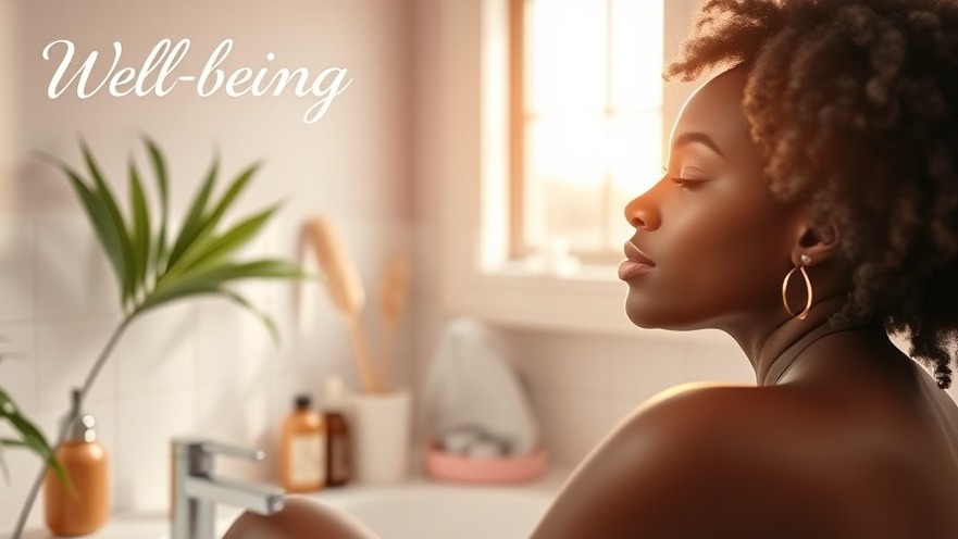 A Black woman enjoys her peaceful morning skincare routine, embracing wellness practices.