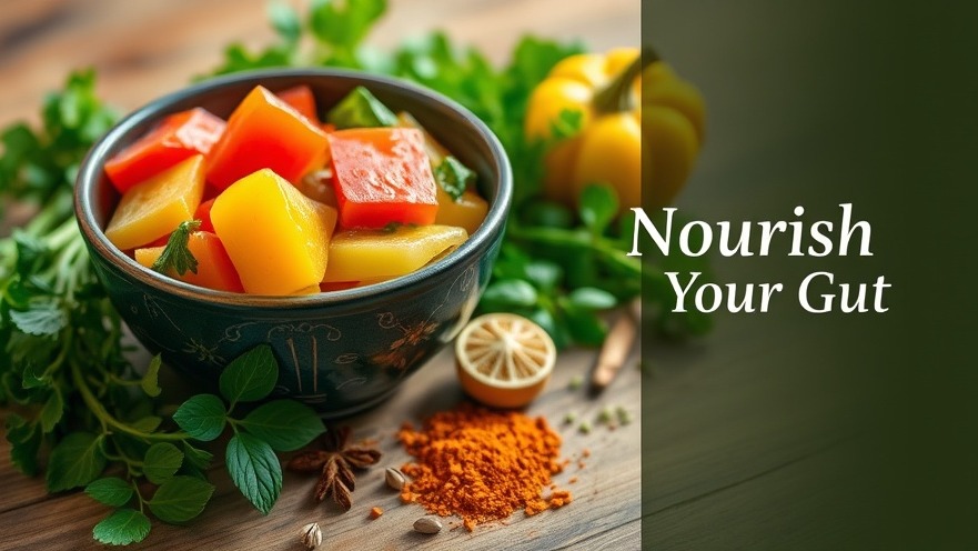 Vibrant fermented vegetables bowl for gut microbiome health.