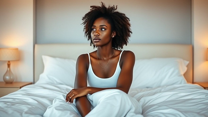 Thoughtful young Black woman in a cozy bedroom, embodying energy restoration and holistic wellness.