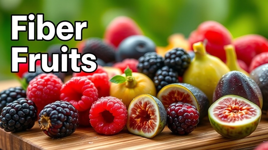 Vibrant fiber fruits including raspberries, blackberries, and figs on a wooden board.