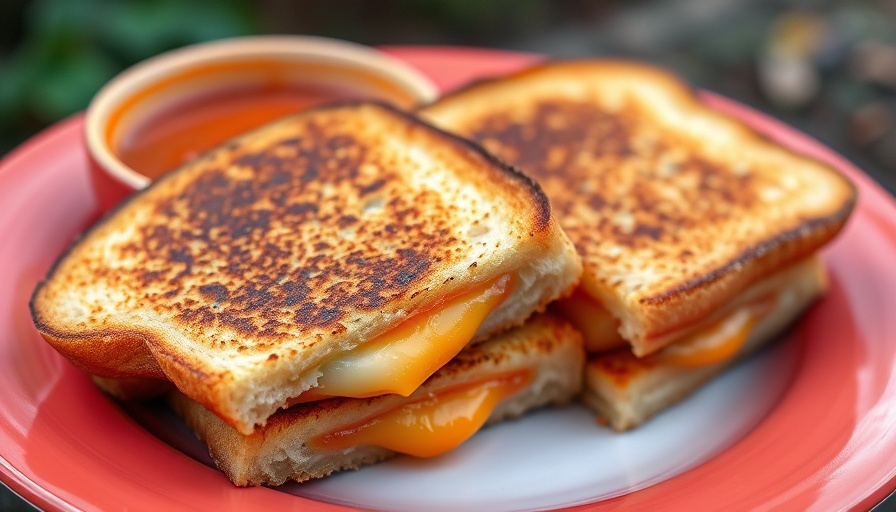 Dairy-Free Tomato Soup and Grilled Cheese on a plate.