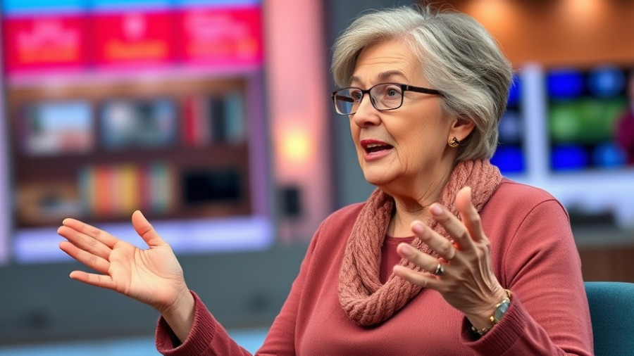 Expert discussing health advice on TV show.