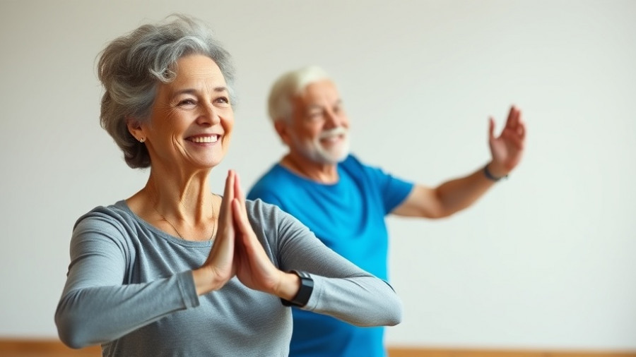 20-Minute HIIT for Seniors, elderly woman and instructor exercising, indoor setting.