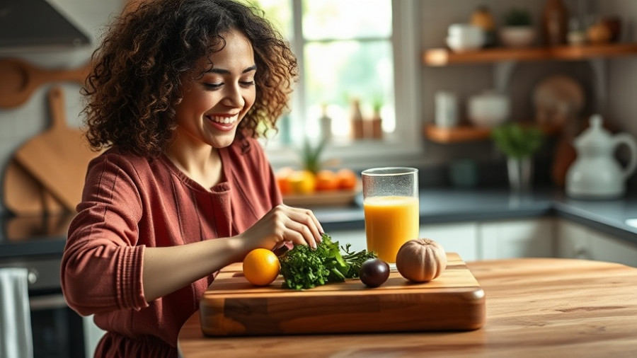 Smiling woman preparing drink to boost immune system naturally.