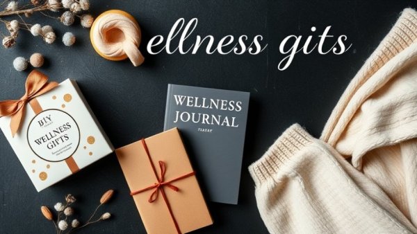 Wellness Gifts 2025 featuring a bath bomb, journal, and pants.