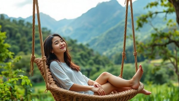 Young woman exploring wellness travel trends 2026 in nature.