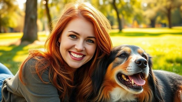 Woman reading with dog in hammock for free self-care ideas.