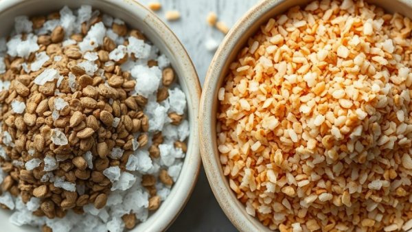 Salt comparison highlighting sodium's health impact.