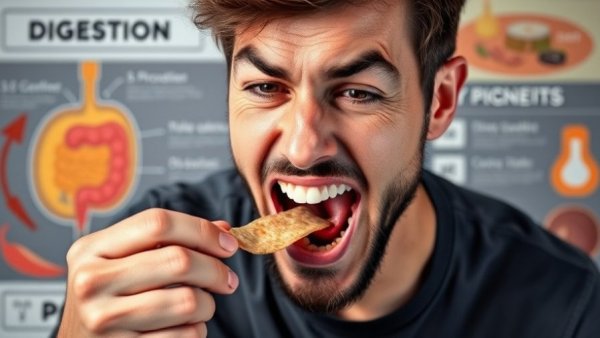 Chewing food benefits digestion with cancer and aging texts.
