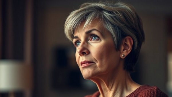 Confident mature woman embracing life shifts over 50.