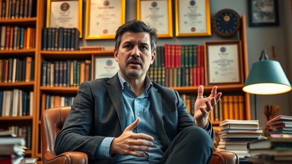 Speaker discussing the dark truths of modern medicine in study.