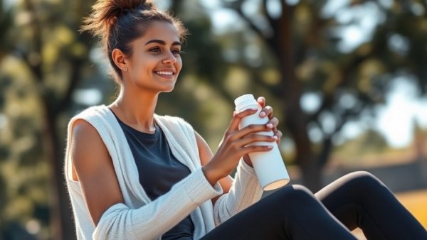 Athletic woman enjoying nature, highlighting peptide therapy benefits.