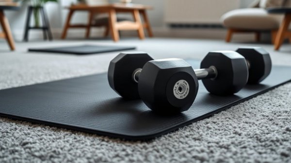 Home workout gear symbolizing transition to online coaching