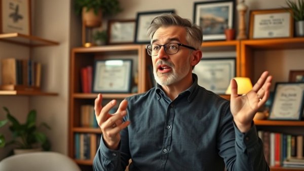 Enthusiastic speaker explaining detox your lymphatic system naturally.