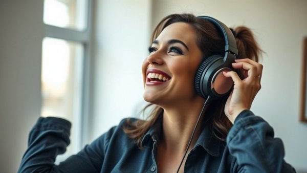 Woman enjoying music, showcasing vibrant life after 50.