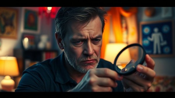 Causes of fatigue concept with frustrated man in a dimly lit room.