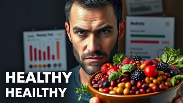 Nutritional Medicine emphasis with vibrant food and medical report.