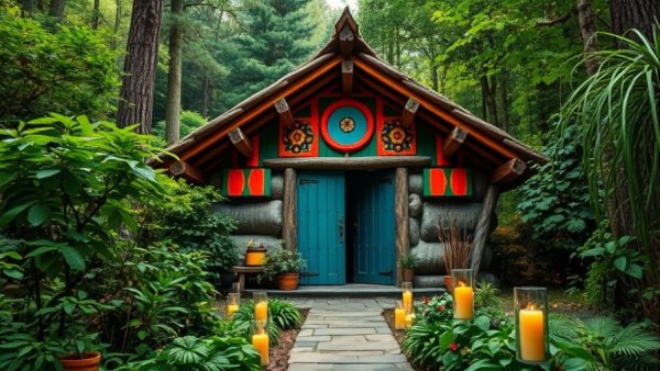 Spiritual Healing Retreats: Traditional Sweat Lodge in Forest