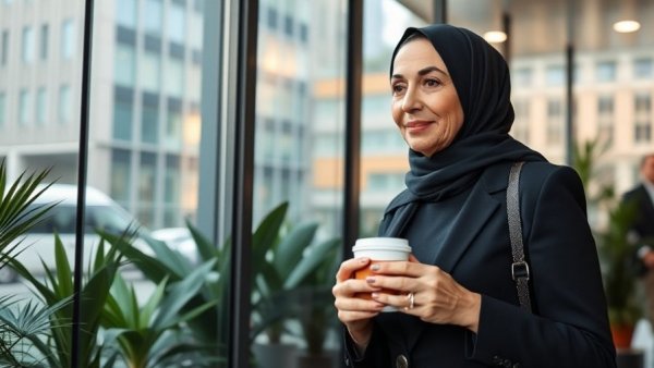 Mature woman entering building, understanding your choices after 50.