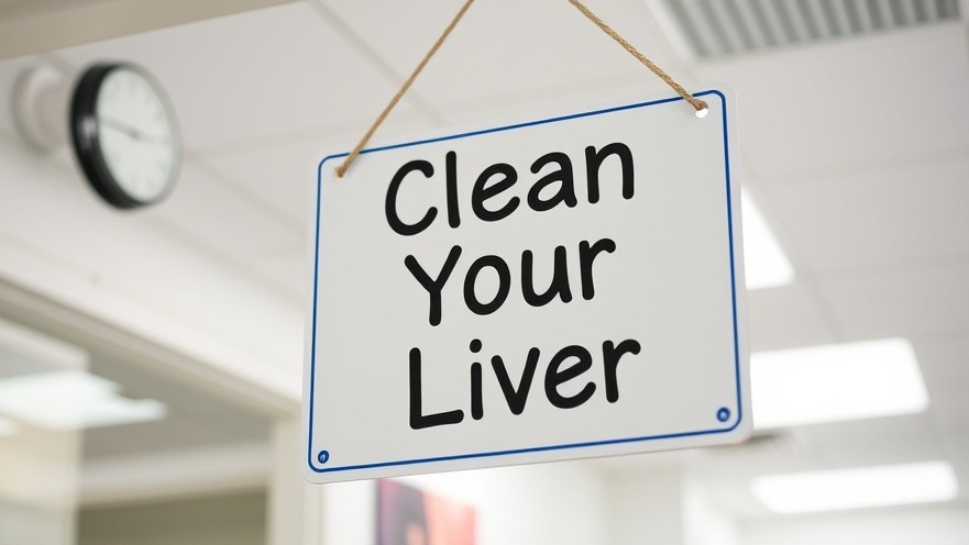 Sign in a doctor's office promoting blood purifier for detoxification and skin health.