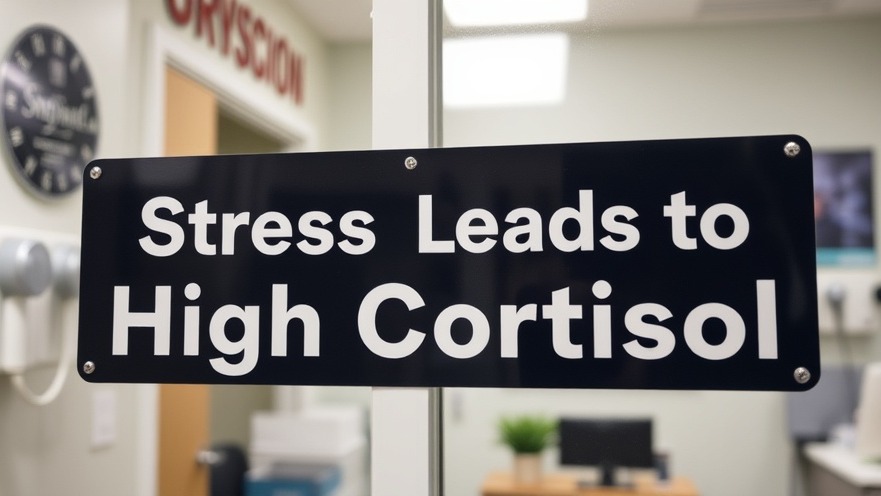 A doctor's office sign highlighting stress and women's health tips.