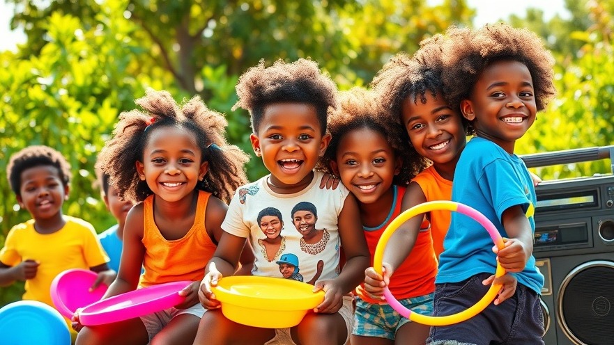 Children's creativity shines in a nostalgic summer scene with vibrant outdoor play.