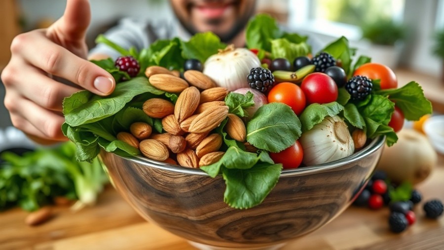 Vibrant bowl of nutrient-dense foods showcasing Gbombs for micronutrient excellence.