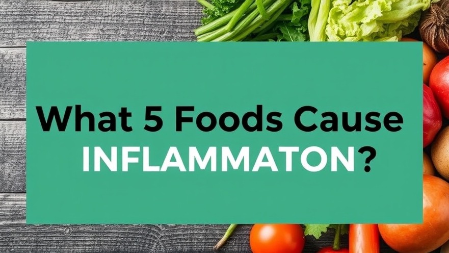 Sign listing 5 foods causing chronic inflammation: red meat, processed foods, added sugars.