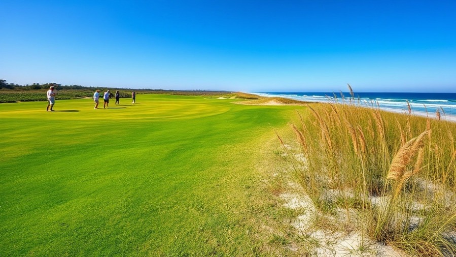 Golfers enjoy a sunny day at Hilton Head Island golf courses with vibrant fairways.