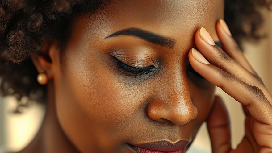 Close-up of a Black woman using EFT tapping therapy for anxiety relief.
