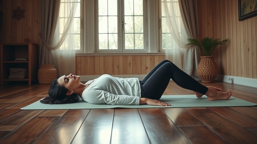 Serene woman practicing gentle yoga for illness on a mat in a cozy room.