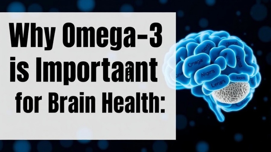 Sign highlighting the benefits of omega-3 for brain health and migraine relief.