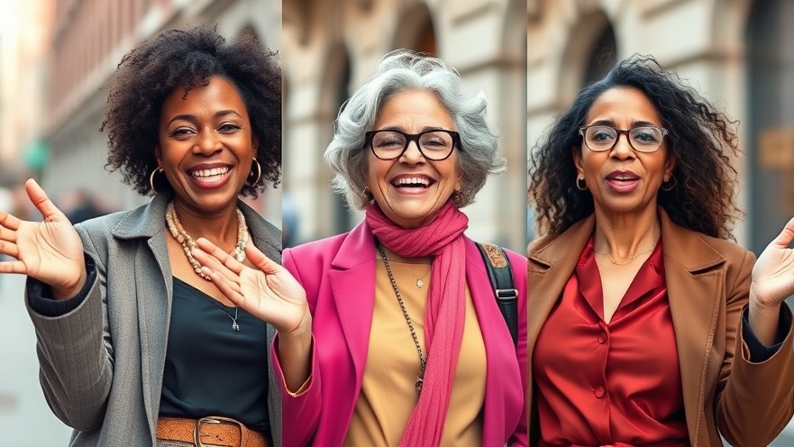 Diverse women celebrating their wellness journey in a vibrant urban setting.