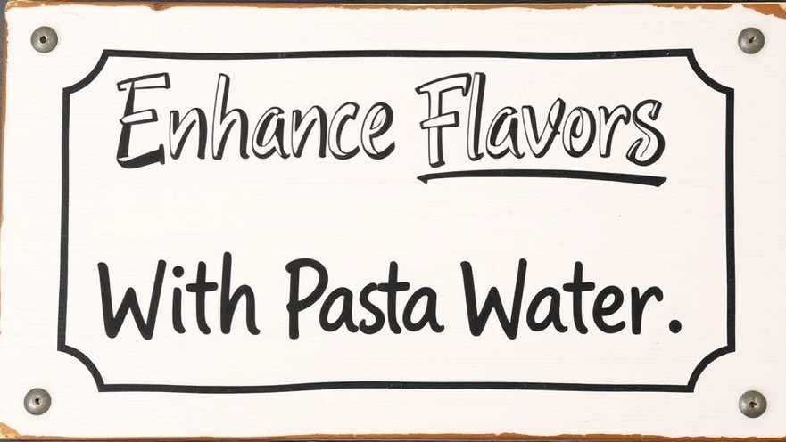Enhance flavors with pasta water - cooking pasta tips for delicious meals