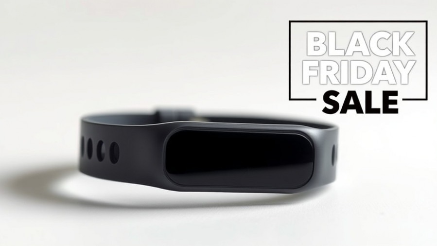 Close-up of a Whoop band highlighting fitness technology discounts during Black Friday Sale.