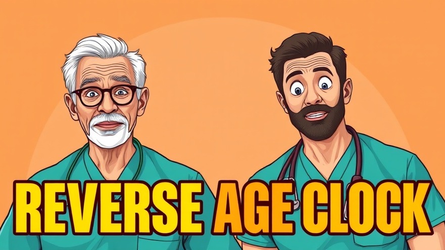Two surprised men in scrubs illustrating healthy aging and biological age.