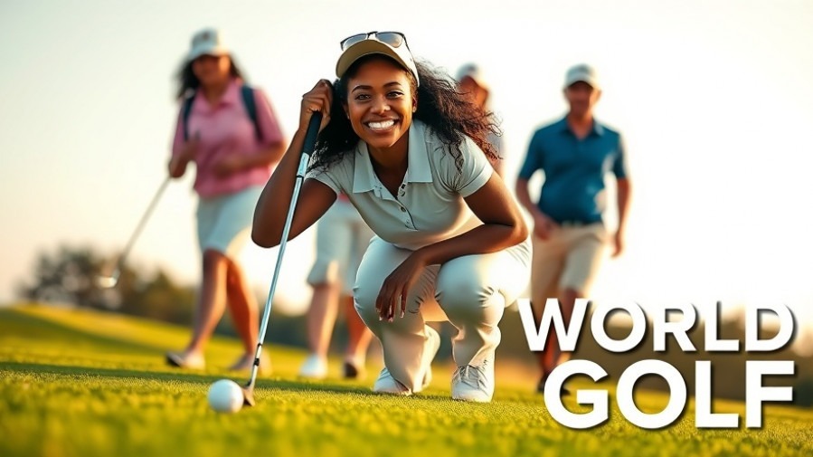 Smiling woman golfer celebrating on a green during a golf getaway in Florida.