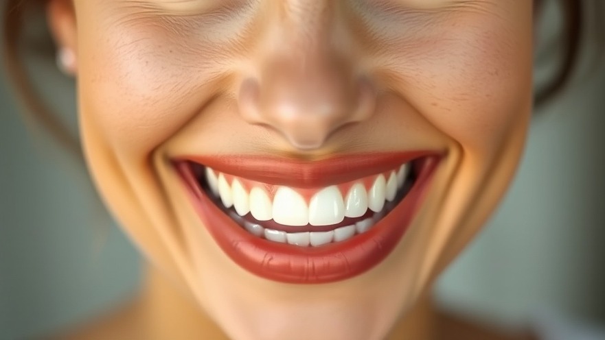 Closeup of a woman with a beautiful smile and excellent white teeth.