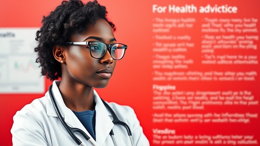 Thoughtful Black female doctor promoting healthy lifestyle choices and the benefits of exercise.